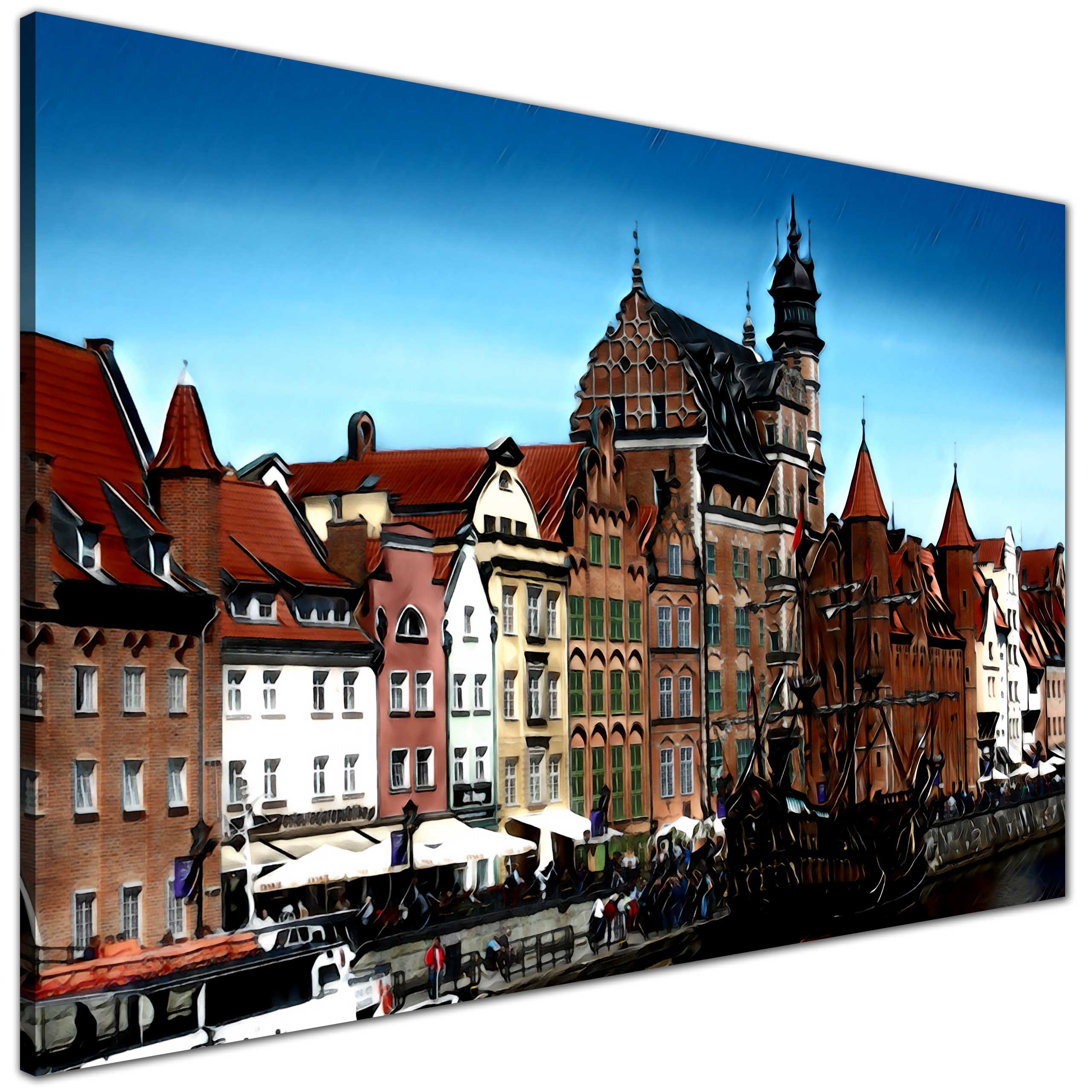 Obraz na płótnie do salonu GDAŃSK na ścianę