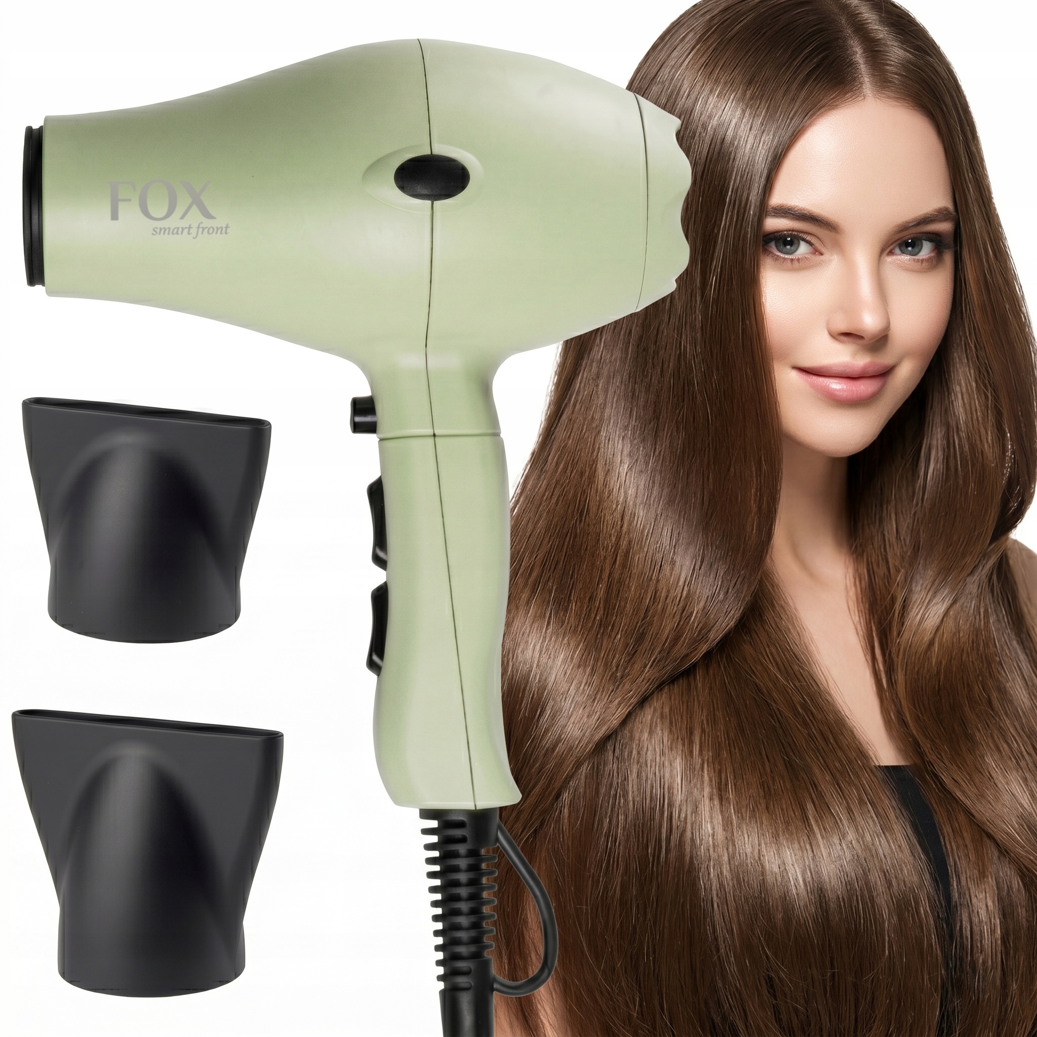 Suszarka do włosów Fox Smart front Green Whisper Jonizacja 2100W