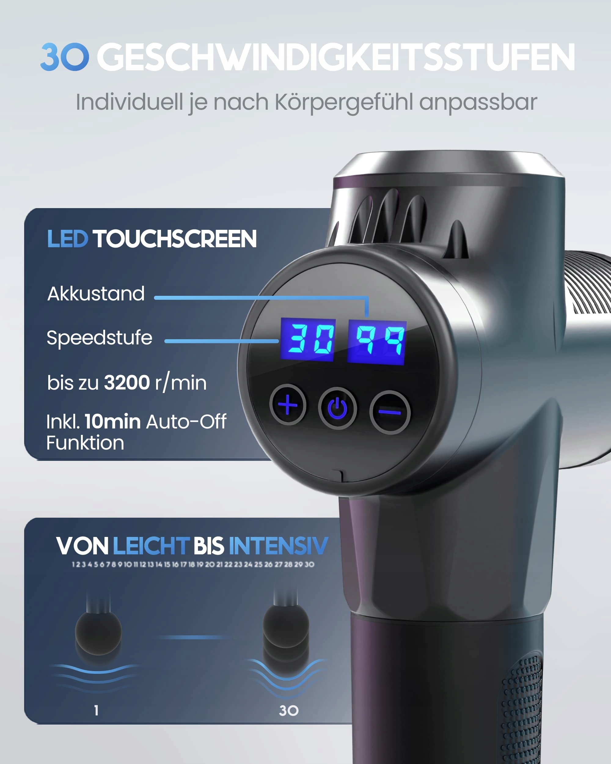 HELDENWERK Pistolet Do Masażu 7 Główki 30 Prędkości USB-C Hitzekopf — miniatura 4