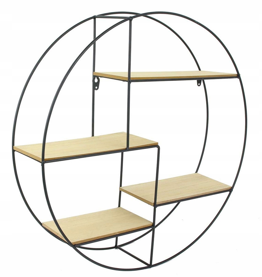 PÓŁKA ŚCIENNA METALOWA LOFTOWA NOWOCZESNA OKRĄGŁA Kod producenta PW8537