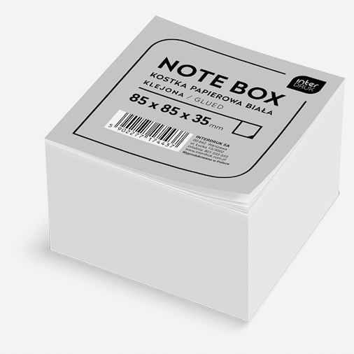 

Kostka Biała Notes Wkład klejona Interdruk