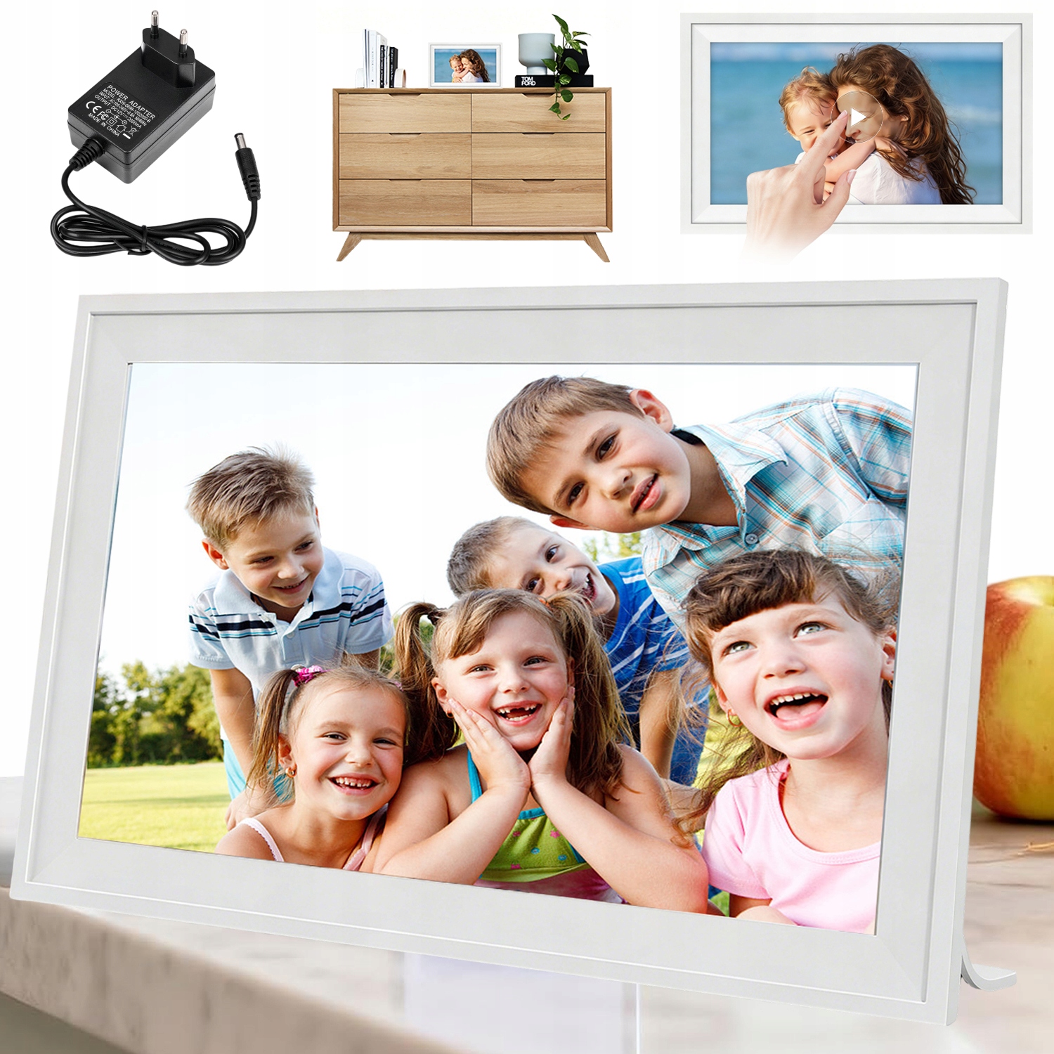 Rámeček Na Fotografie Fotorámeček Dotyková Videa Wifi Hd 15.6" 32GB