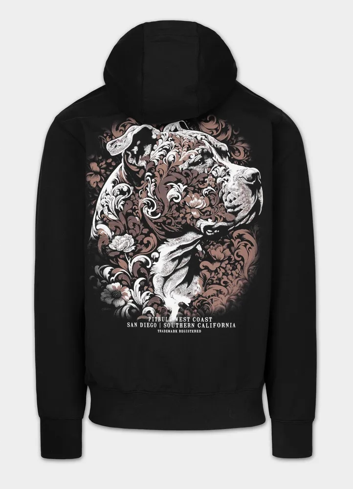 Pánská Mikina s kapucí Pitbull Tattoo hoodie s potiskem pravidelná L