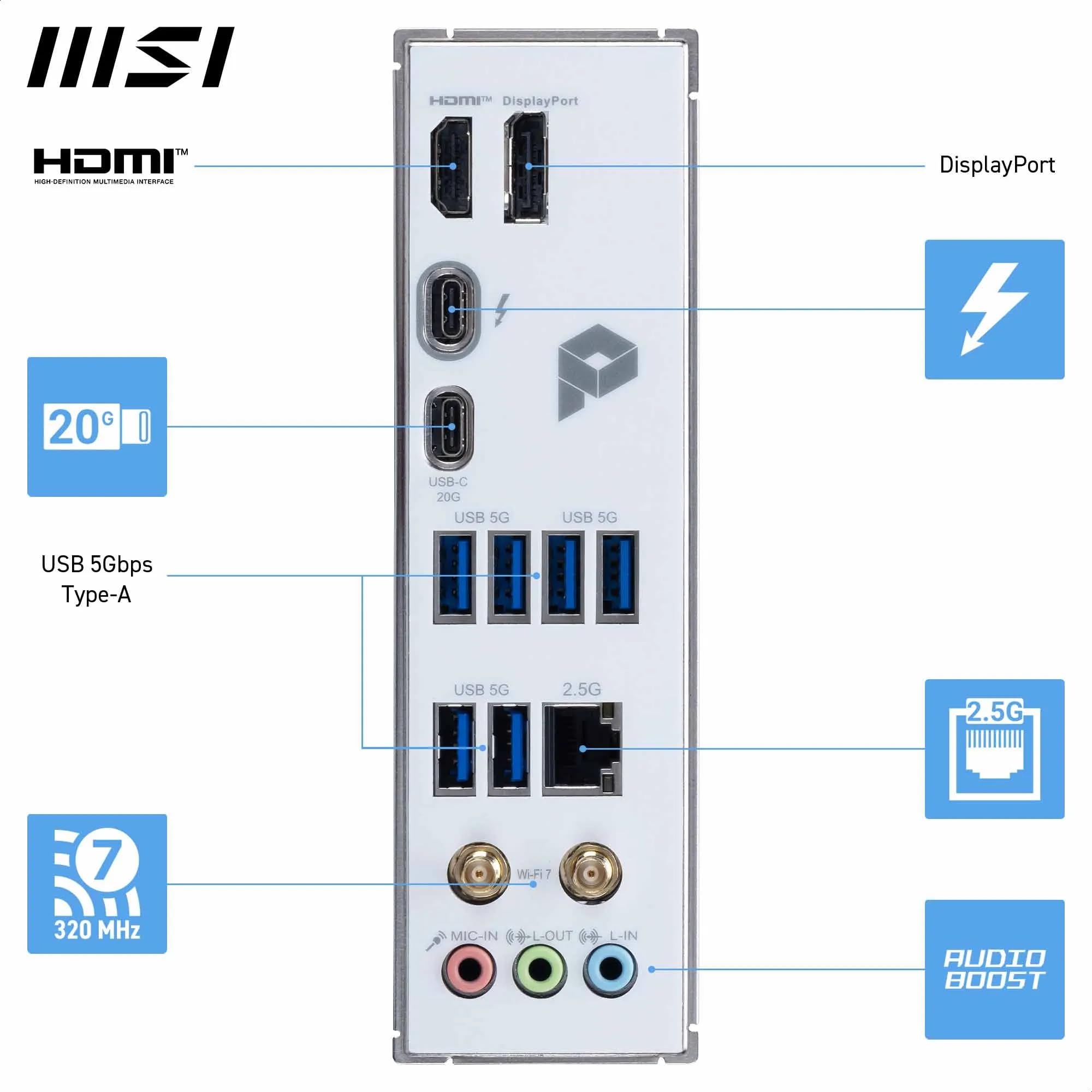 MSI PRO Z890 S WiFi PZ ATX Motherboard Intel DDR5 PCIe 5 M2 WiFi 7 — miniatura 6
