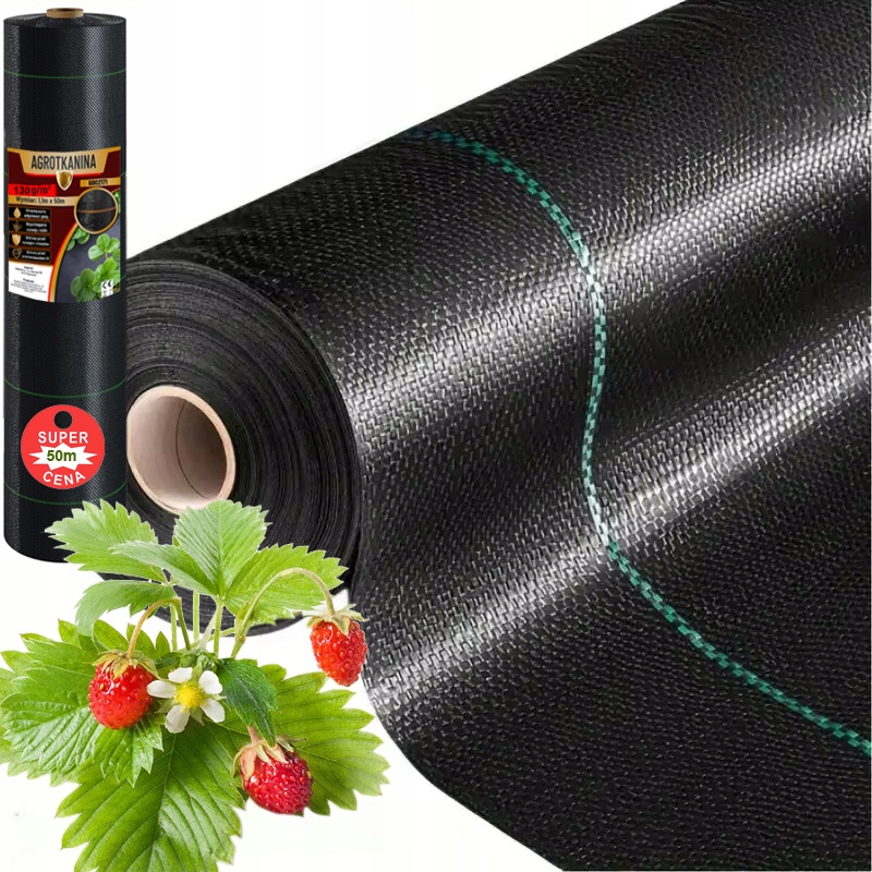 Agrotkanina 1,6 x 50m 130g Uv Antychwastowa Agrowłóknina Mocna Premium Mata