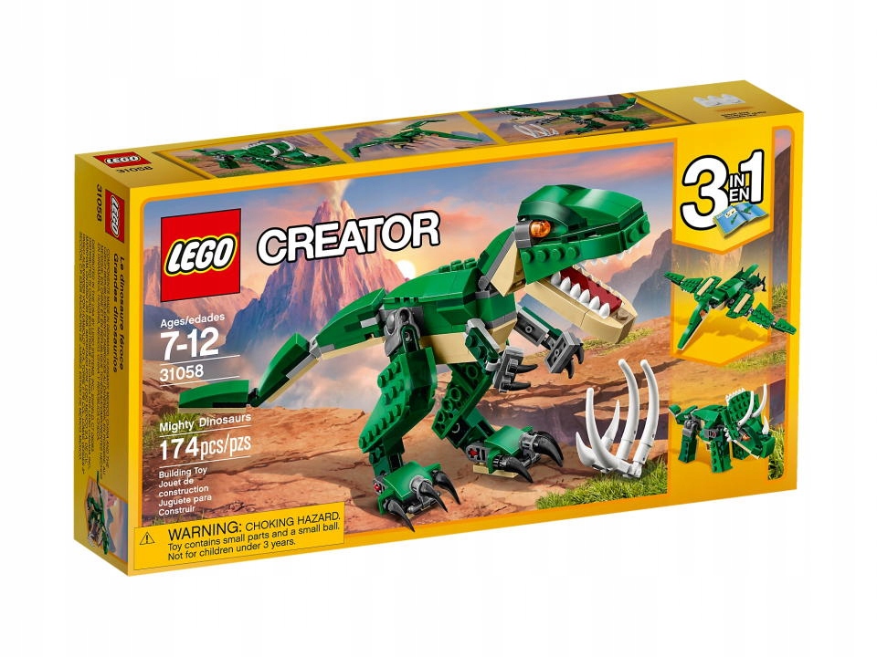 

Lego 31058 Potezne Dinozaury Dinozaur T-rex 3w1