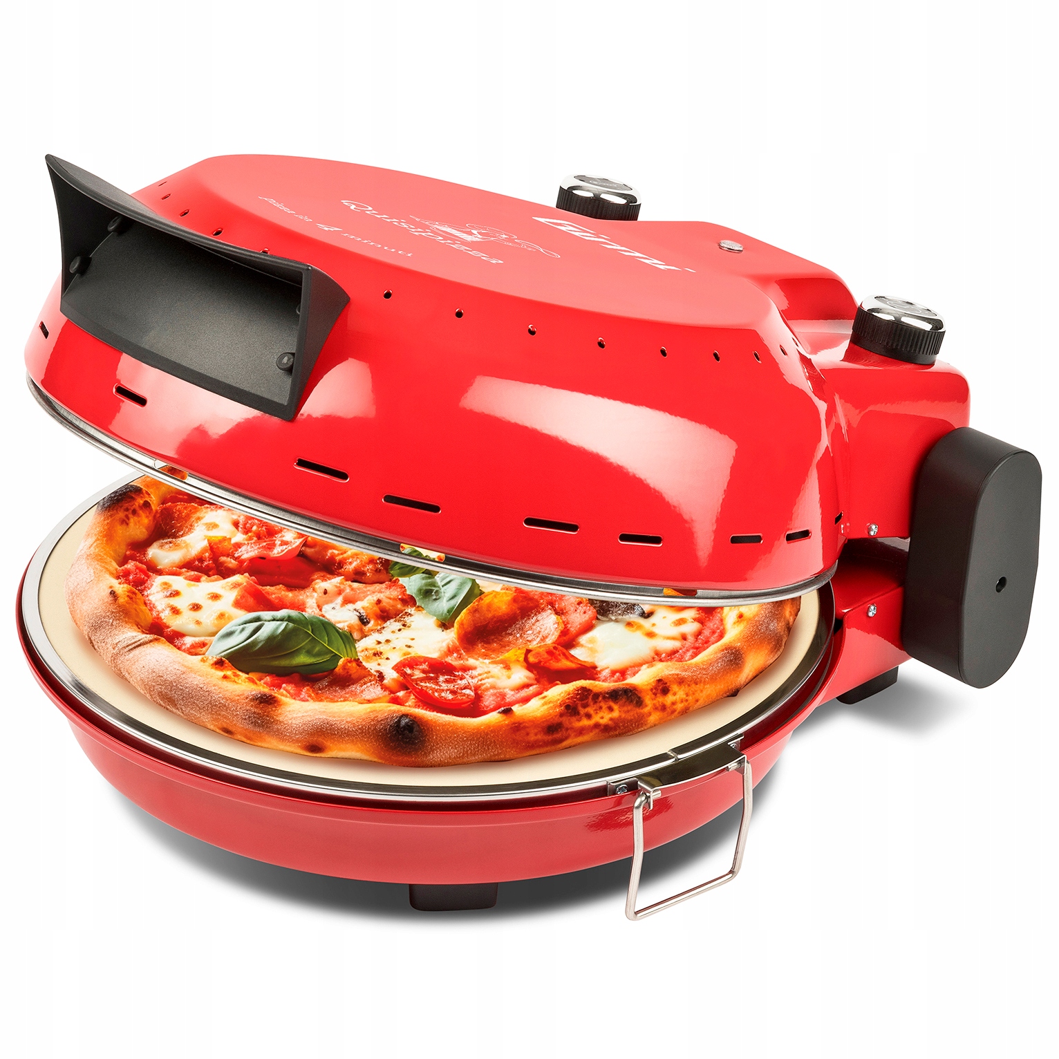 Domácí Elektrická Kamna Na Italskou Pizzu 420 °C Trouba Kámen Červená