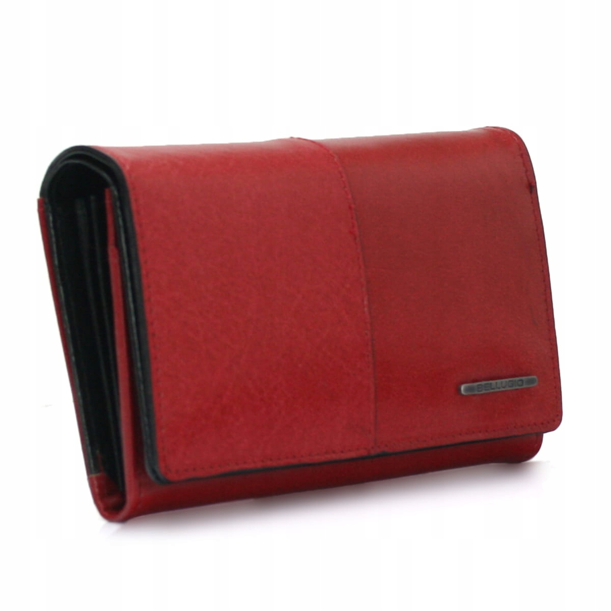 Portfel damski czerwony z systemem RFID Bellugio