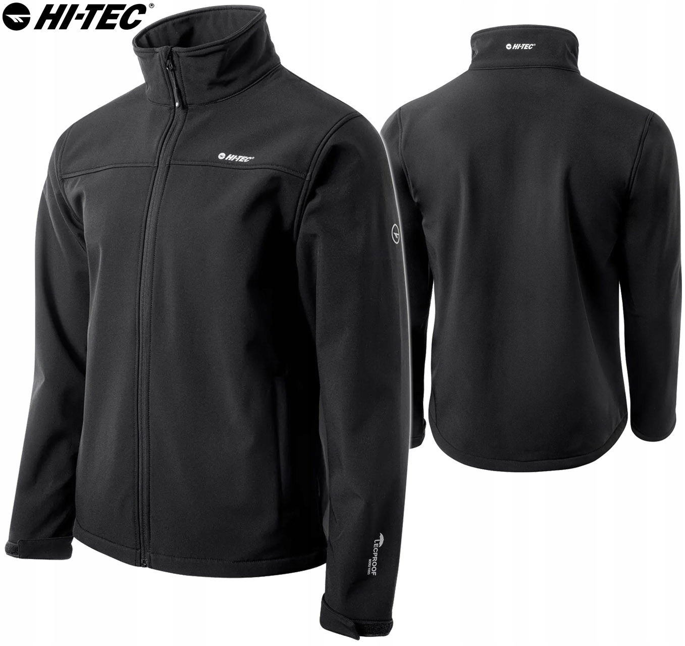 Kurtka Męska Softshell Hi-Tec Lingen Wodoodporna Rozpinana Czarna XXL Marka Hi-Tec
