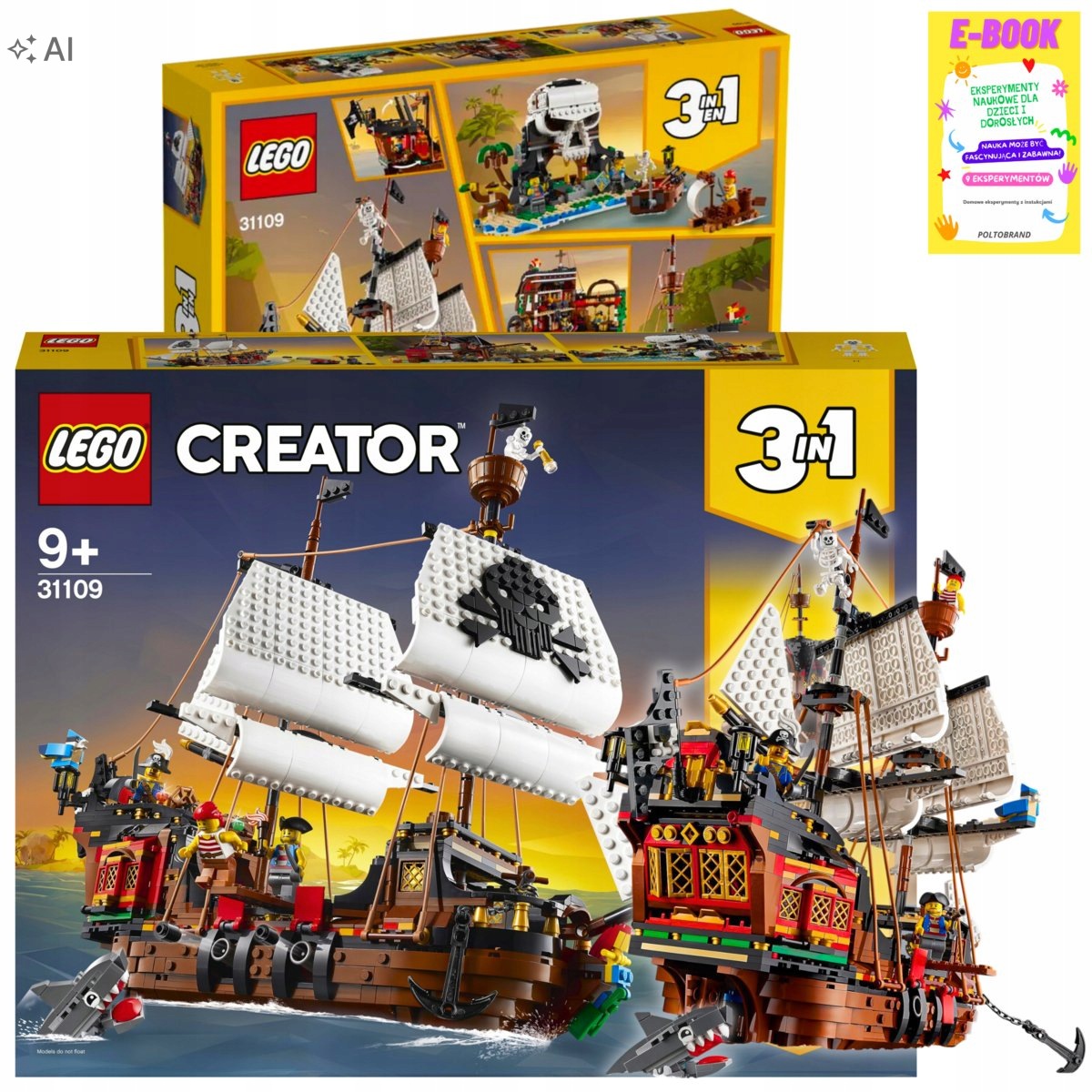 Lego Klocki Creator 3w1 Statek Piracki Dla Dziecka Ebook
