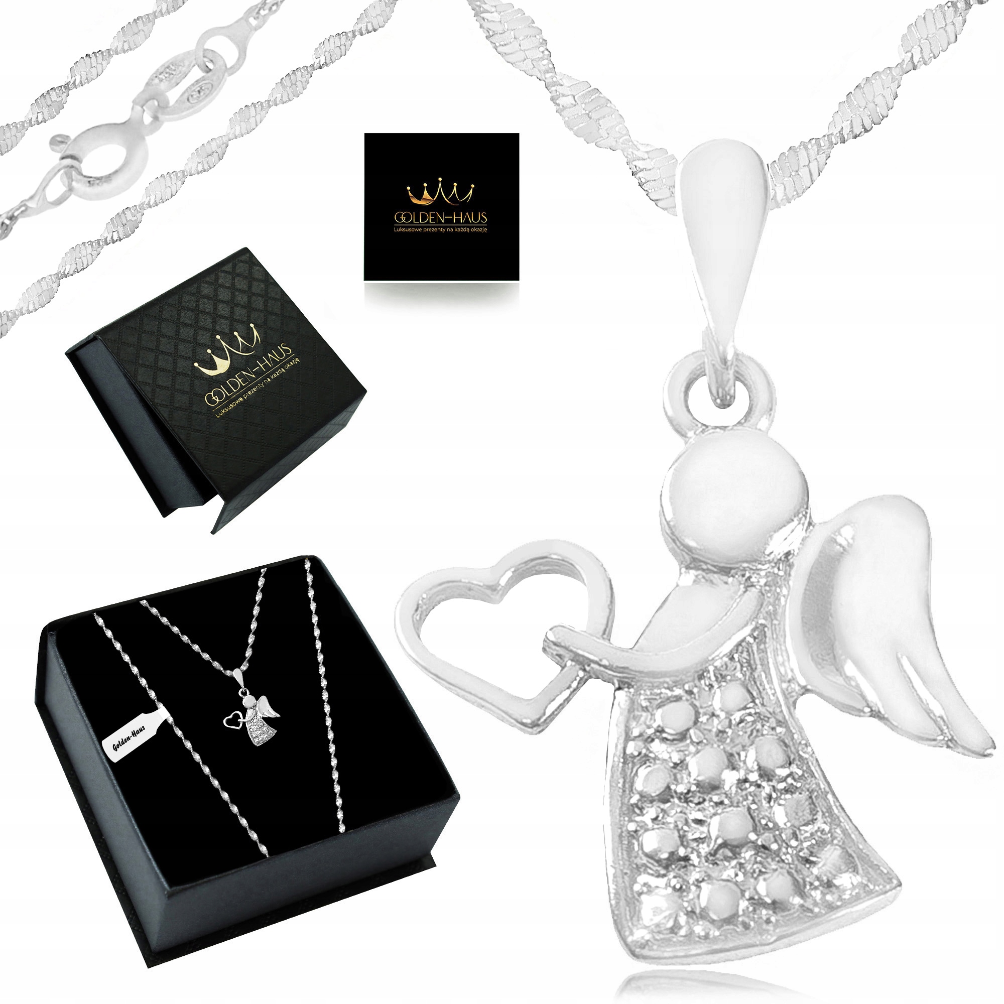 Stříbrný Řetízek Dámský Přívěsek Andílek Ryzost 925 Přívěsek Celebrita