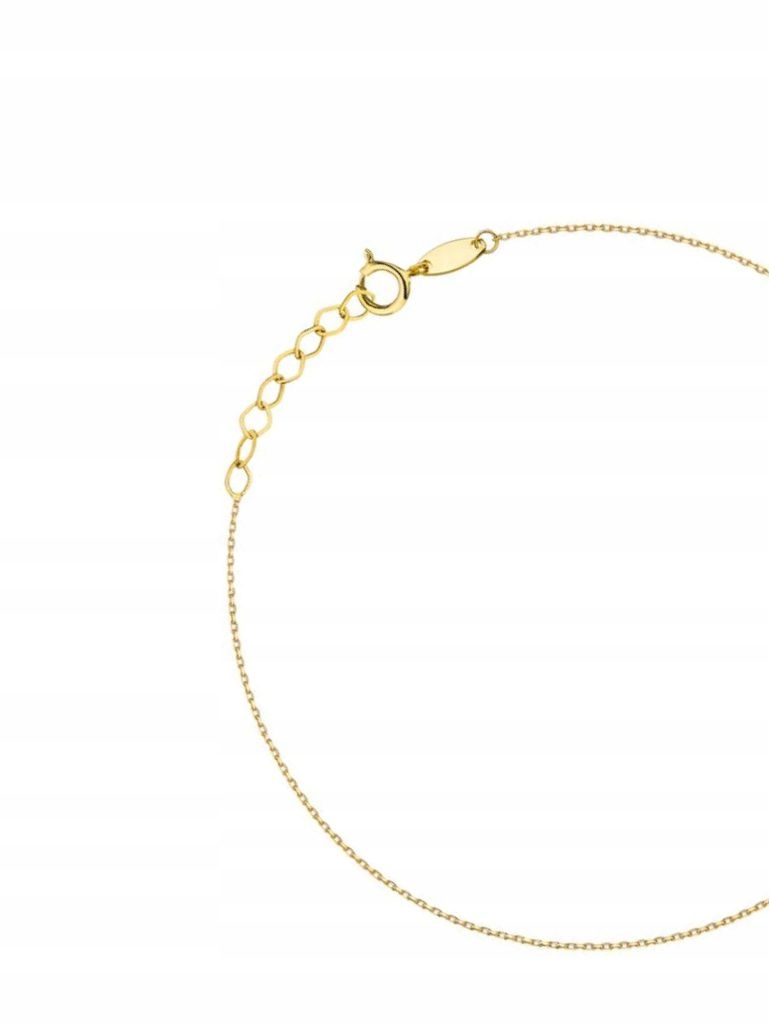 Zlatý náramek s visícím srdcem Zlato 585 0.94 g