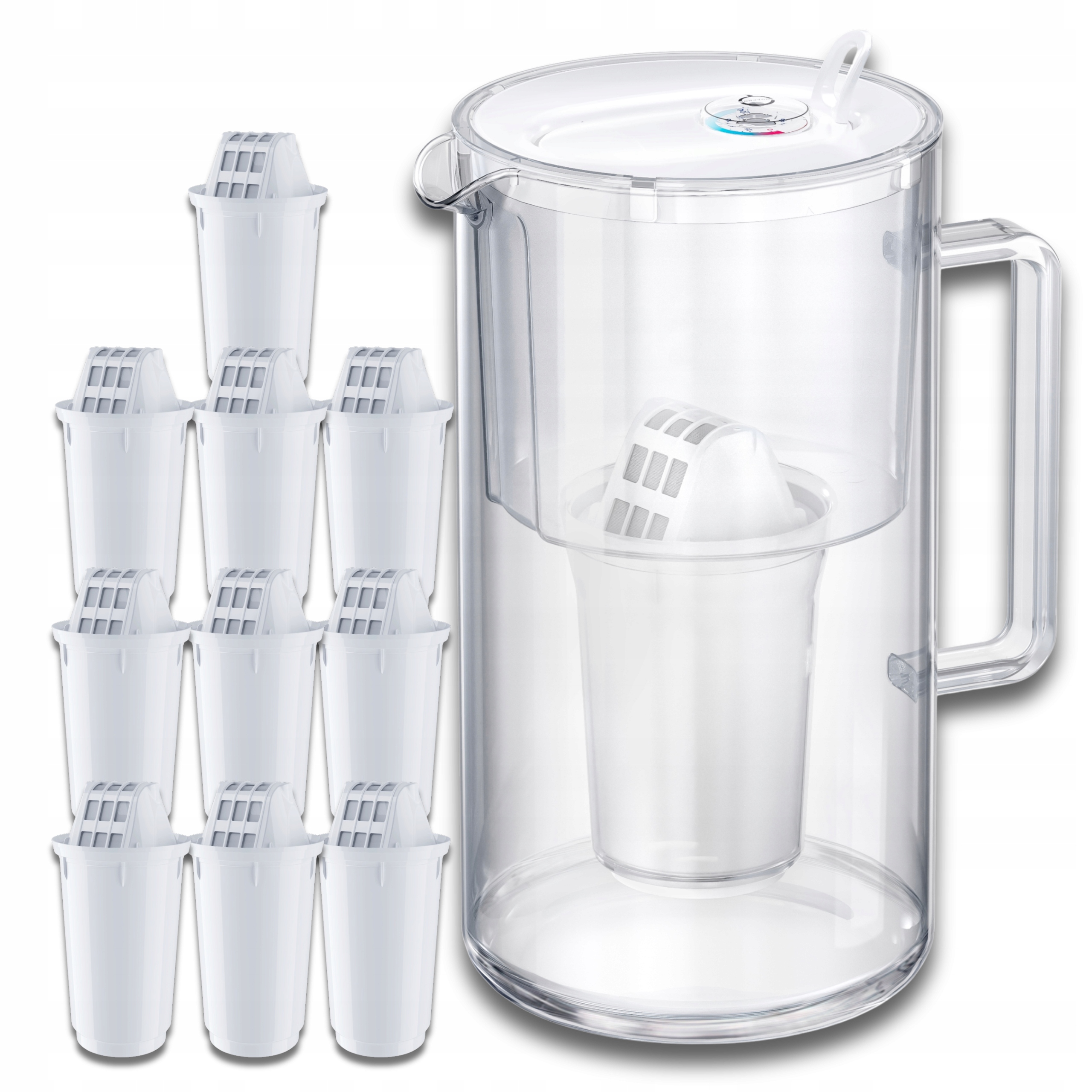 Filtrační konvice skleněná Aquaphor Nord 2,5 l 10 náplní A5 (350 l), bílá