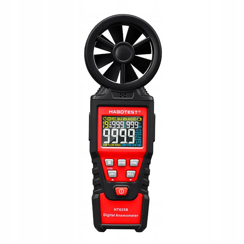 Anemometr Habotest HT625B Digitální měřič rychlosti větru a vlhkosti Rosy