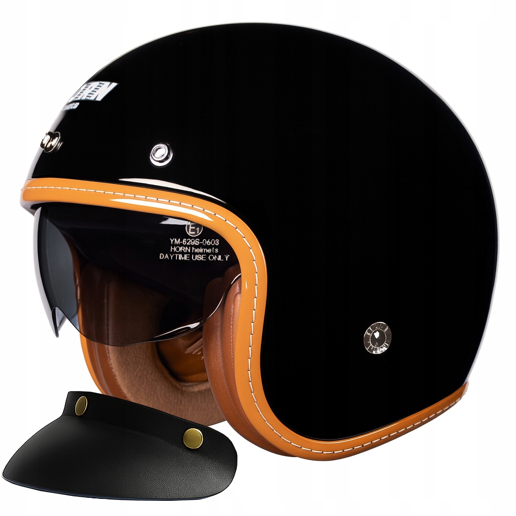 Motocyklová přilba Horn 629 S 55–56 s kšiltem ECE-06 pro interkom