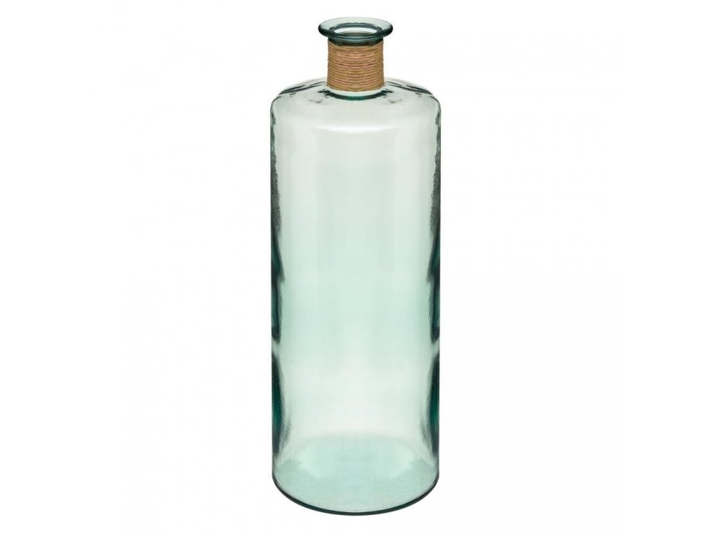 Váza z recyklovaného skla, 75 cm, zelená farba