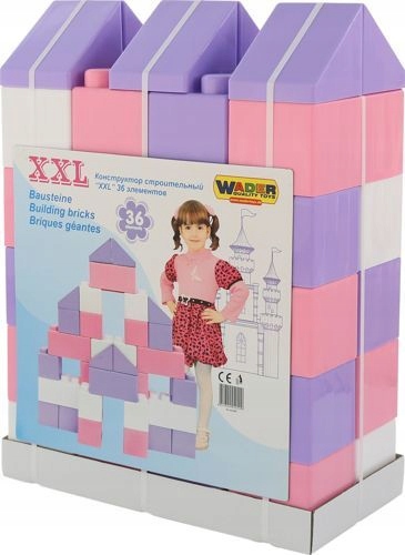 

Wader Klocki XXL Cegły Różowe 36 elementów