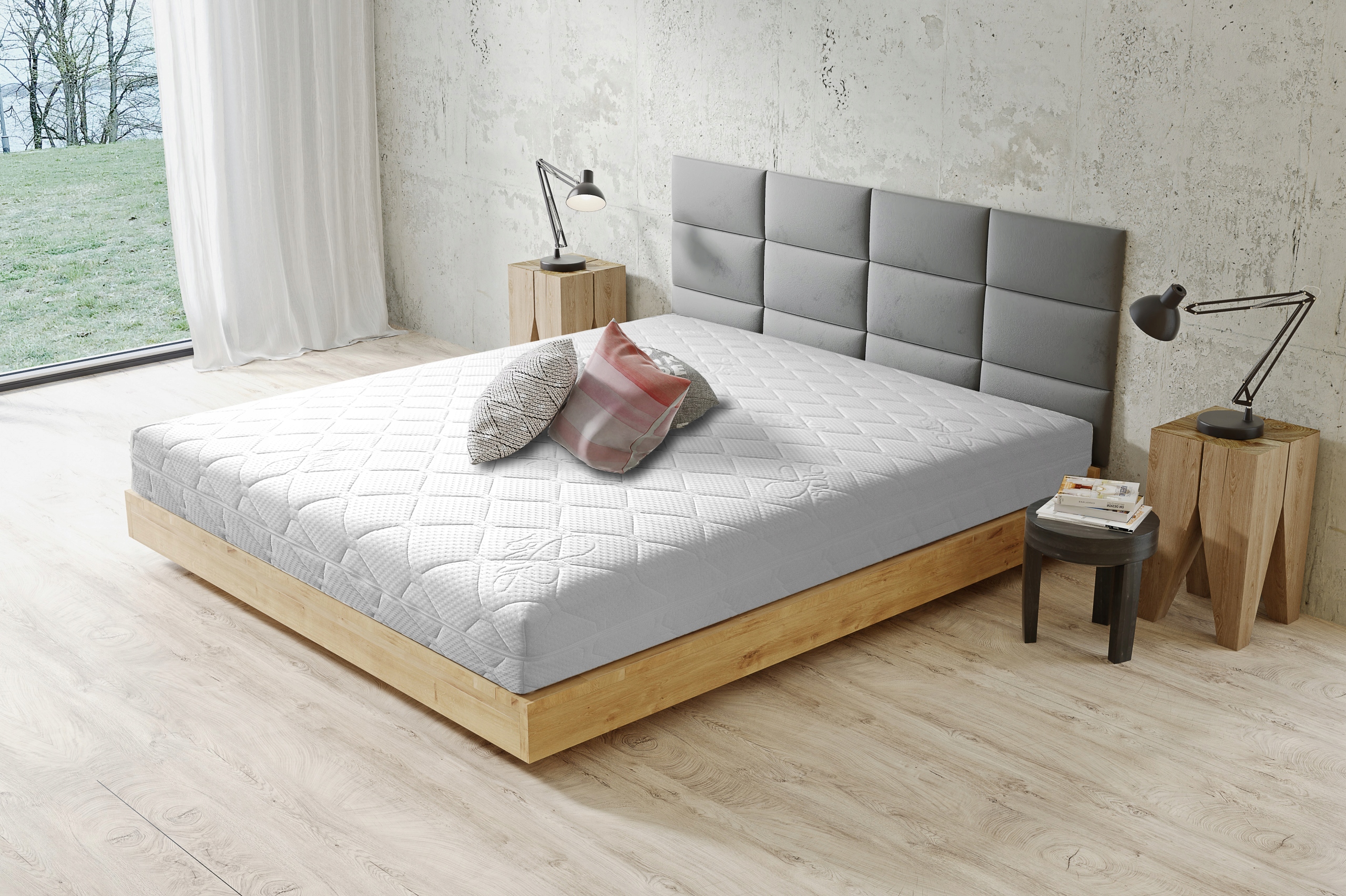 Materac 180x200 Piankowy twardy H4 SILVER WAVE 7 Stref Model SILVER WAVE 180x200