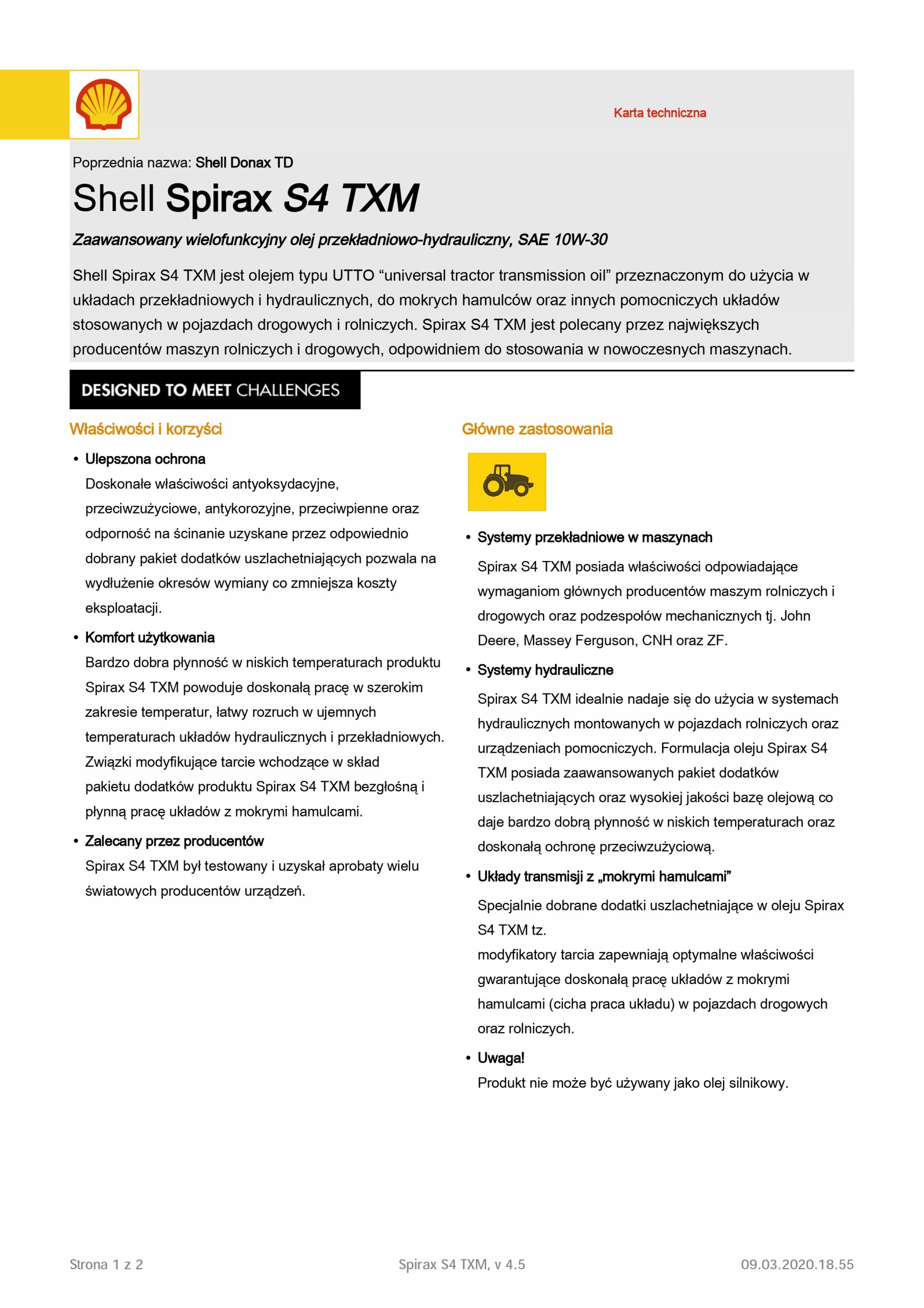 S4TXM - SHELL SPIRAX S4 TXM 10W-30 гидр. - передаточный