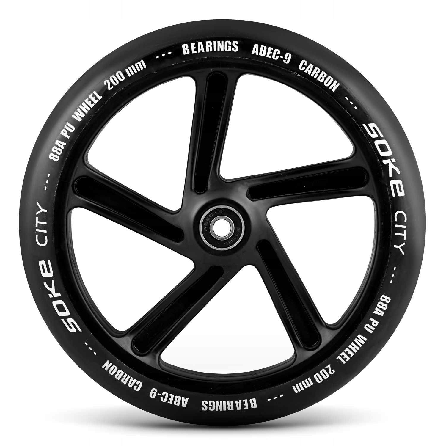 Kółka do hulajnogi miejskiej 200 mm czarne 2 szt Marka Soke