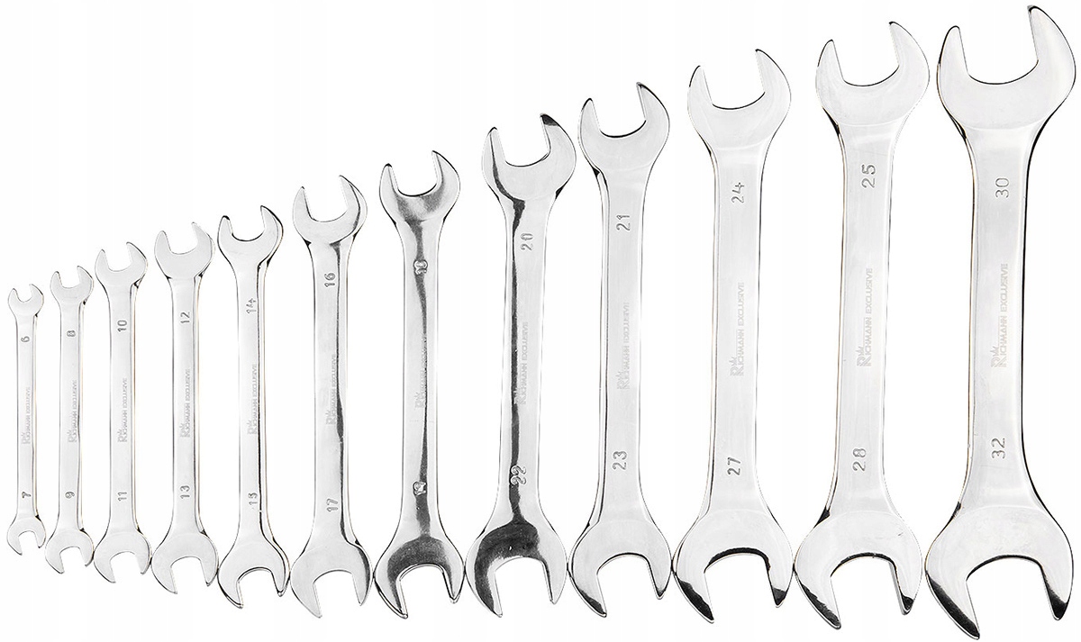 WKŁAD KLUCZE PŁASKIE DWUSTRONNE 6-32 MM 12 ELEM. Marka Corona/Richmann