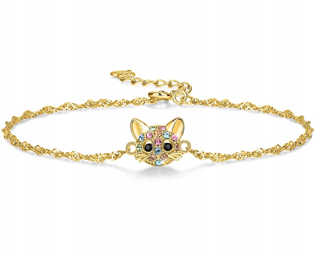 

Złota Bransoletka Kotek Dla Dziewczynki Srebro 925