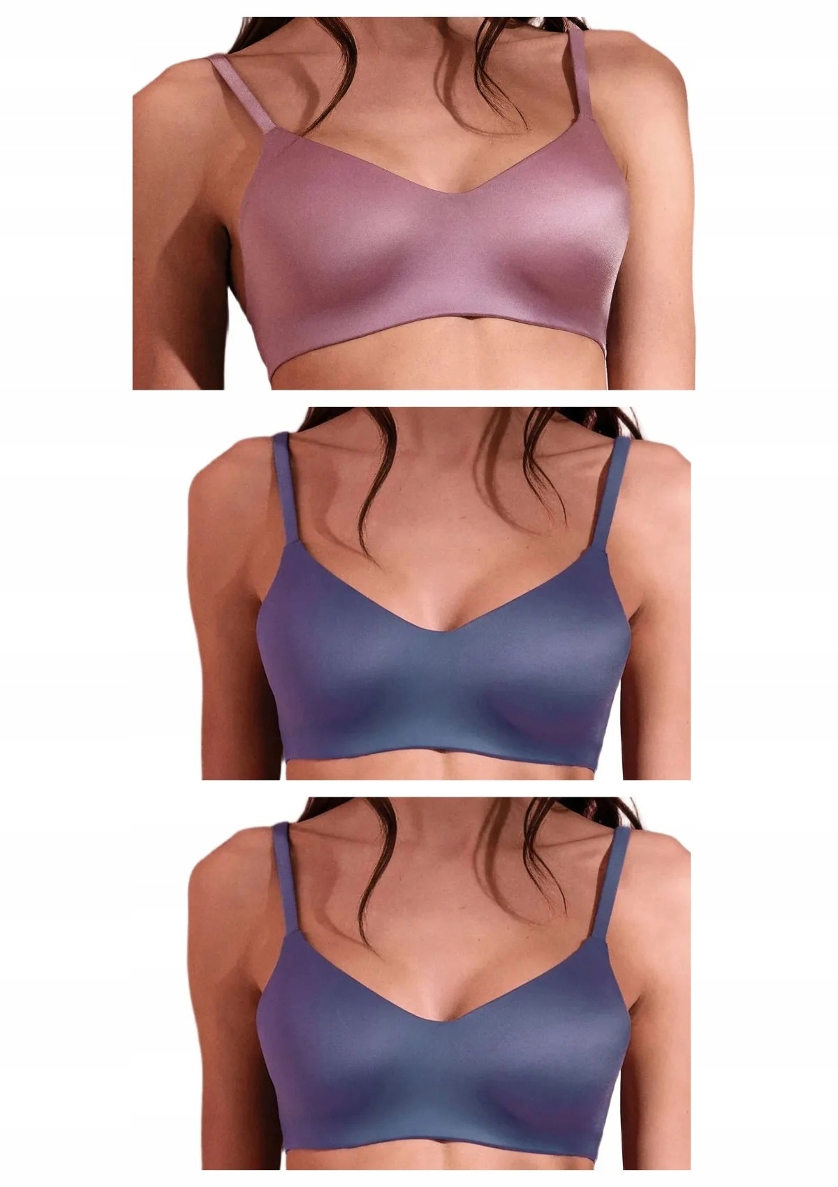 Lormar Active Ultrashine podprsenkový top 3 ks 2x jeans růžový Xs
