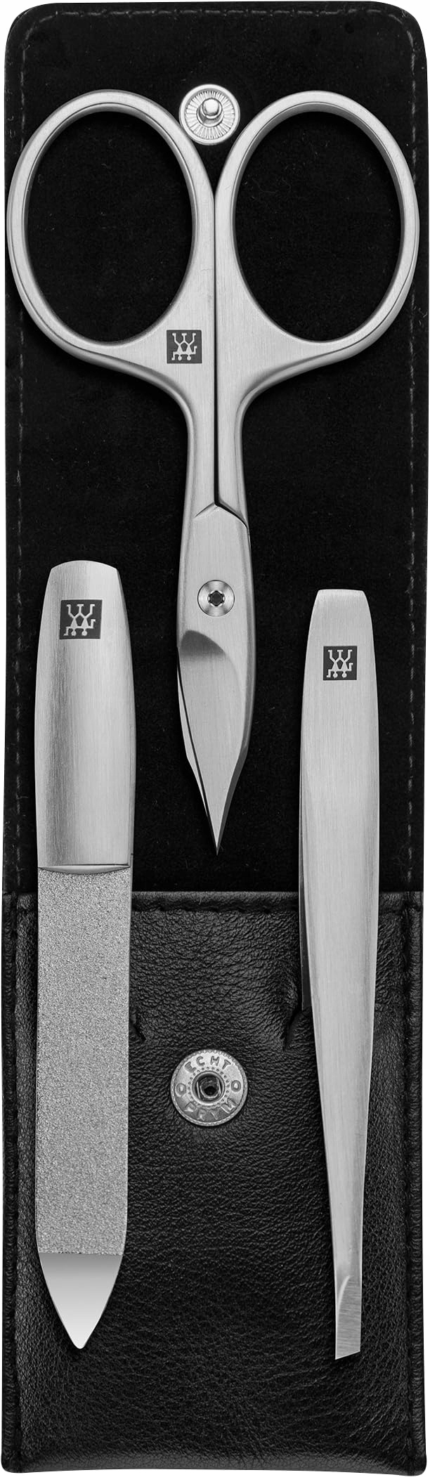 Zwilling Sada na manikúru, 3dílná, černá, pravá kůže