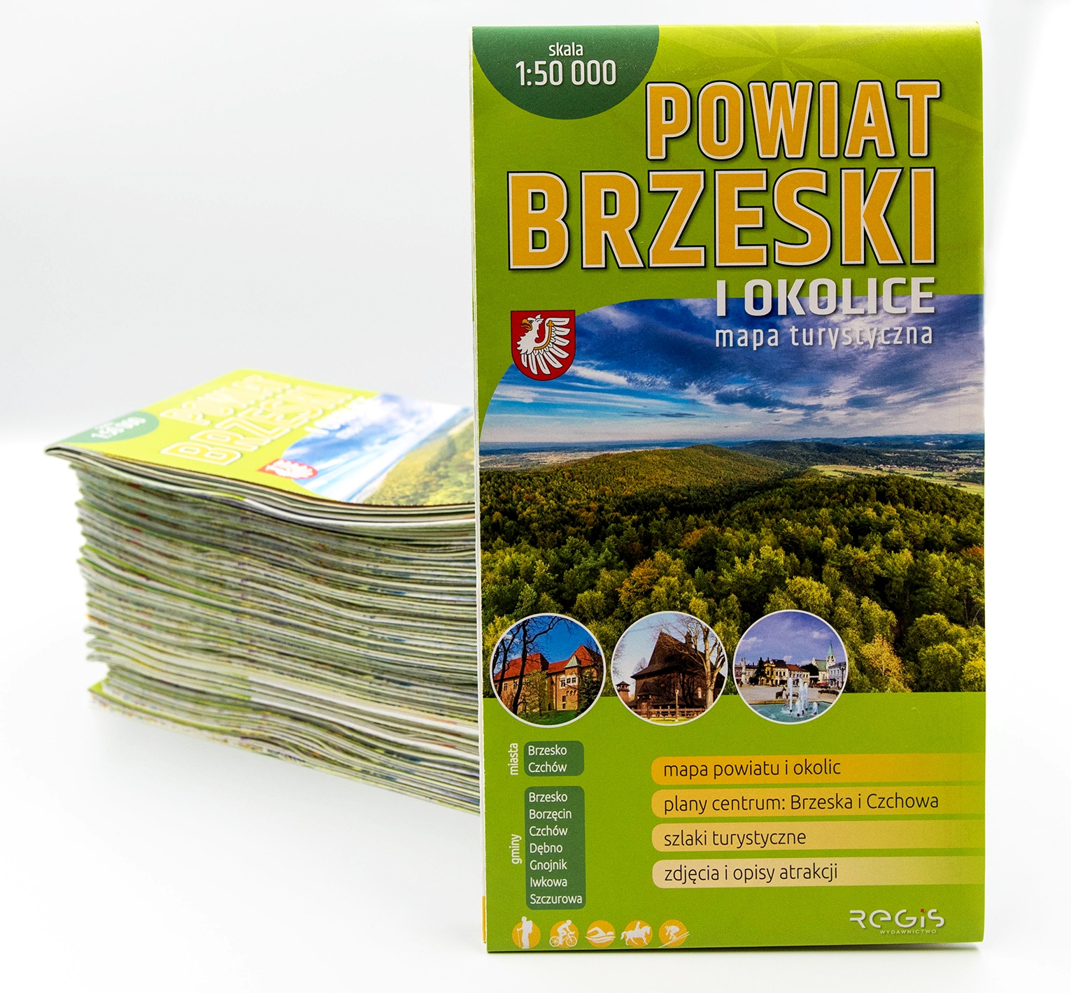 Powiat Brzeski z lotu ptaka + MAPA POWIATU zestaw Typ publikacji album