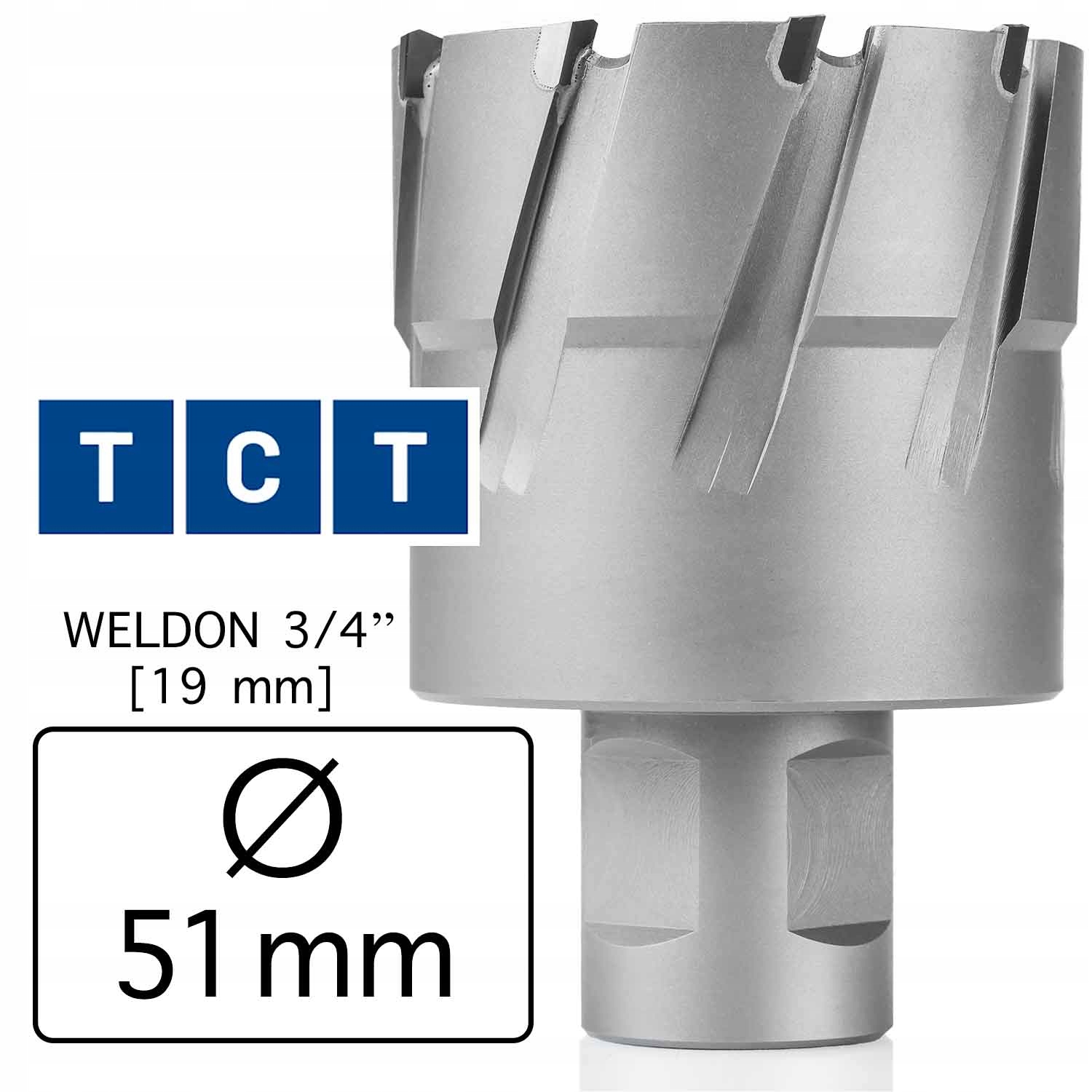 51 x 55 Frez Trepanacyjny INOX Wiertło Rurowe TCT Marka Melver