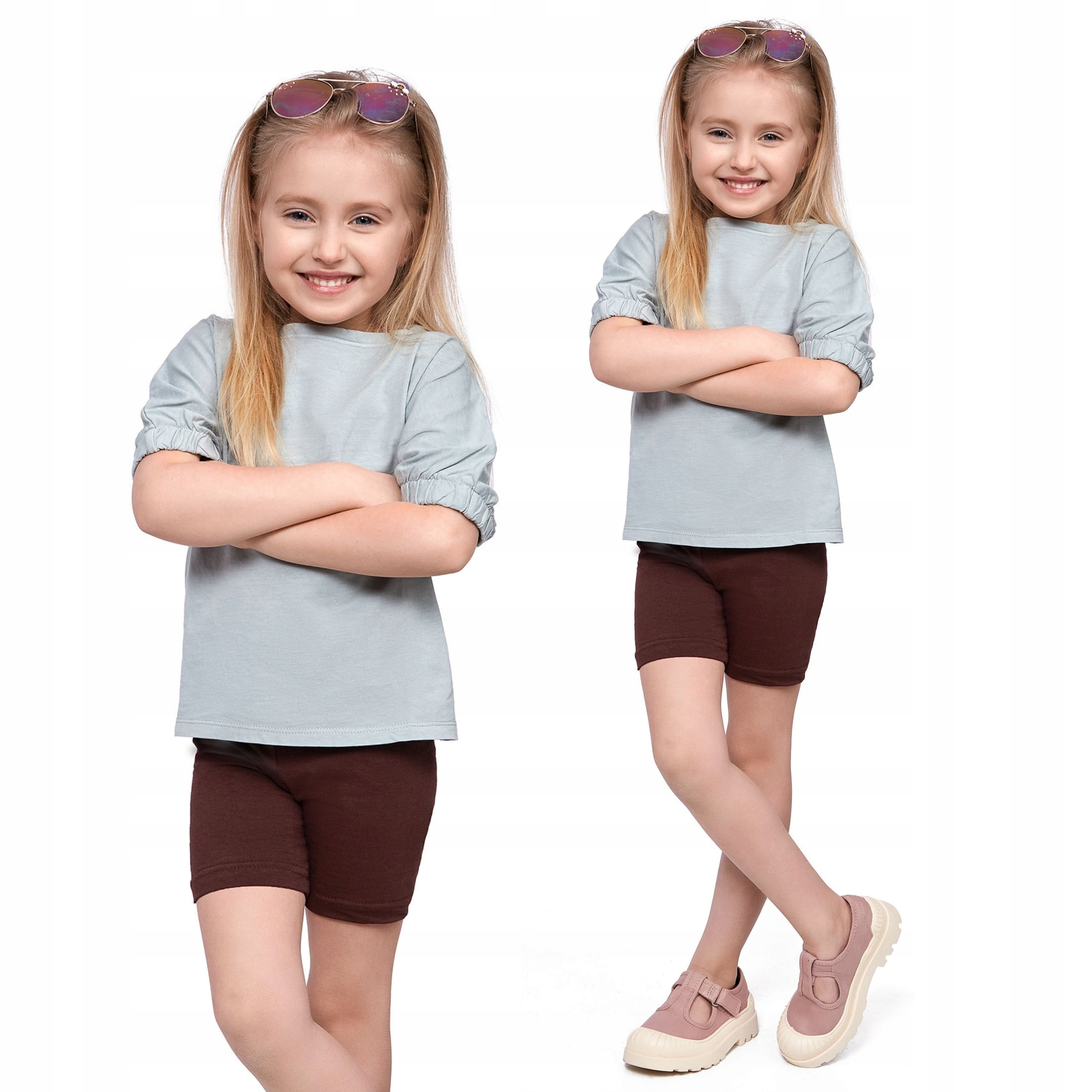 

Dziecięce Legginsy 1/2 Kolarki Dziewczęce Brąz 92