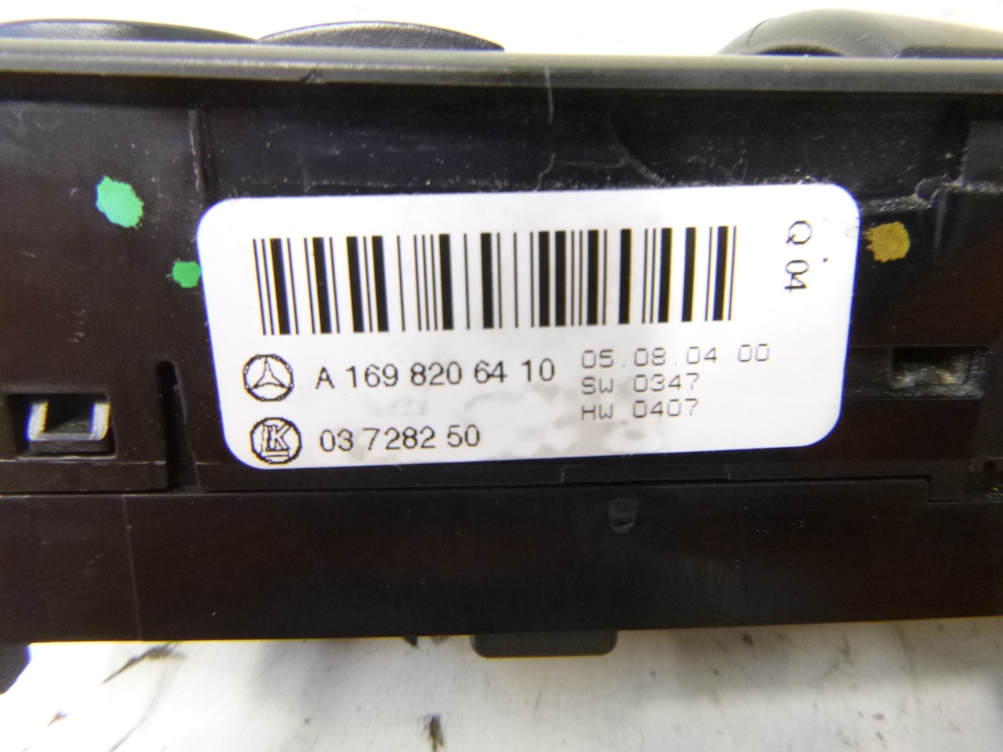 switch panel of the window left Mercedes W169 2006r. A1698206410