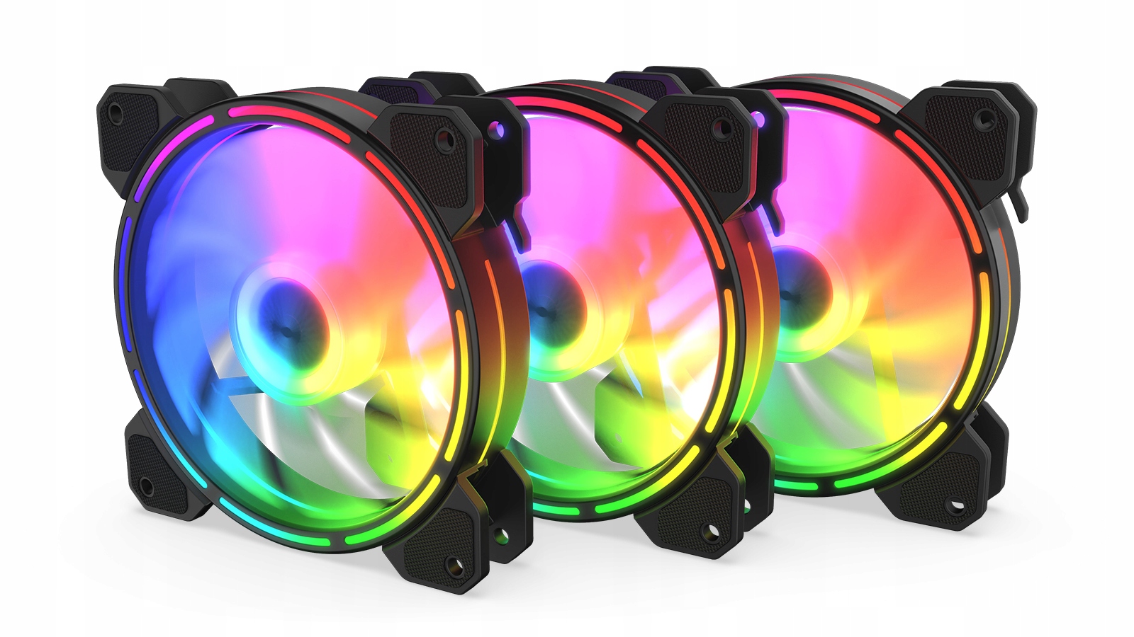 Zestaw 3 x Wentylator Krux 120 mm KRX0068 Led Argb Kontroler Pilot