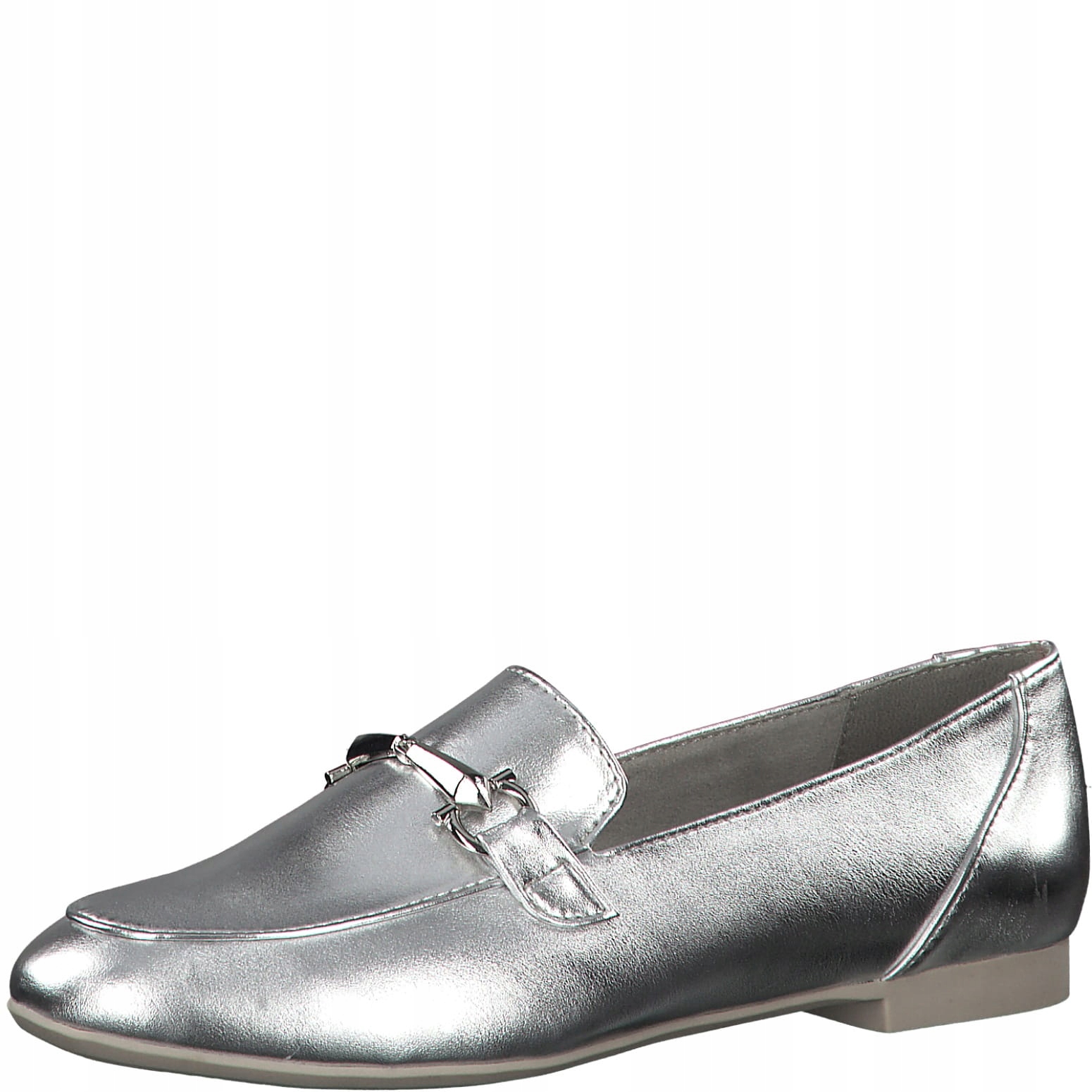 Dámské mokasíny Lordsy Stříbrné Marco Tozzi se sponou 24207