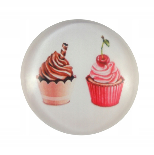 Kaboszon Szklany Dwie Muffinki 20 mm.