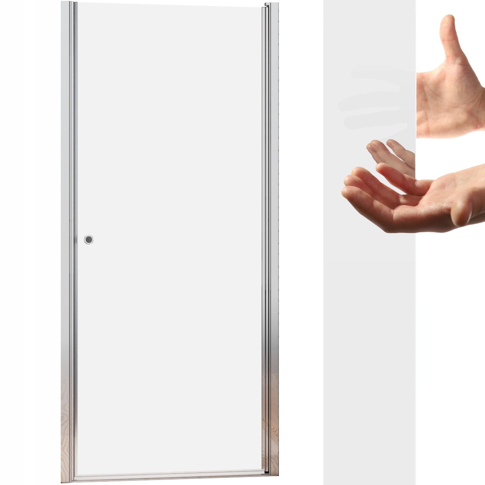 Drzwi uchylne do wnęki Eos DWJ 100 P szkło mirror