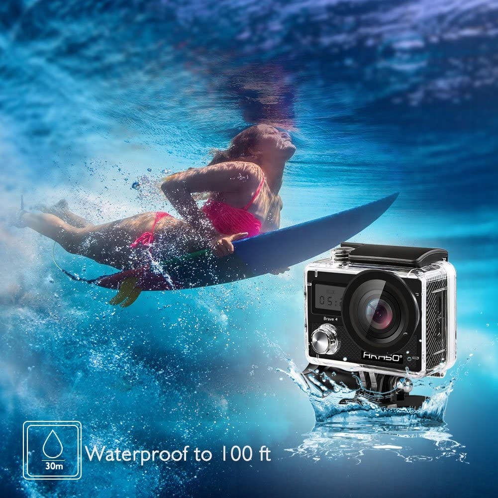 AKASO Kamera Sportowa 4K 20MP Wodoodporna Stabilizacja Zoom 30m Zestaw — miniatura 5