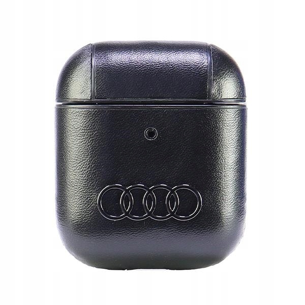 Audi Leather Big Logo AirPods 1/2 cover černá/černá AU-AP-GT/D3-BK
