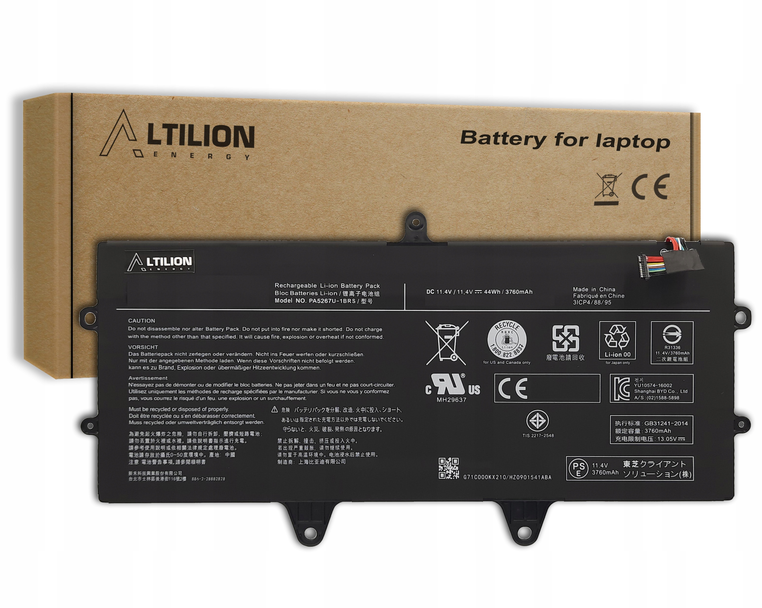Baterie Altilion Energy PA5267U-1BRS je kompatibilní s Toshiba
