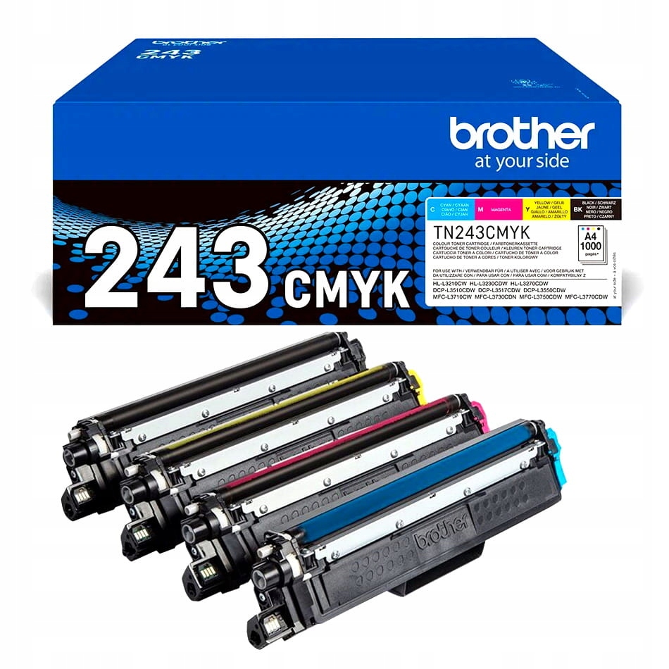 

Zestaw oryginalnych tonerów Brother TN243 Cmyk
