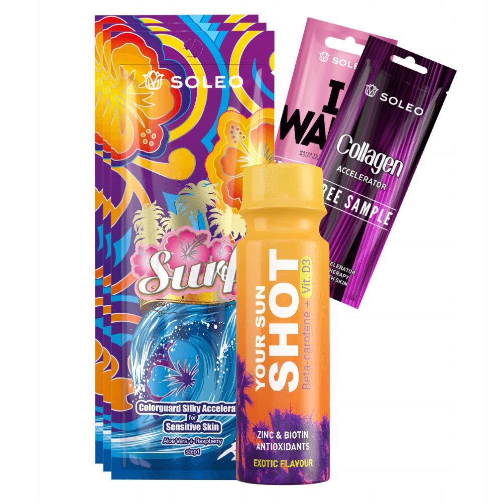 SOLEO SURF 3x15ml PRZYSPIESZACZ OPALANIA +GRATISY