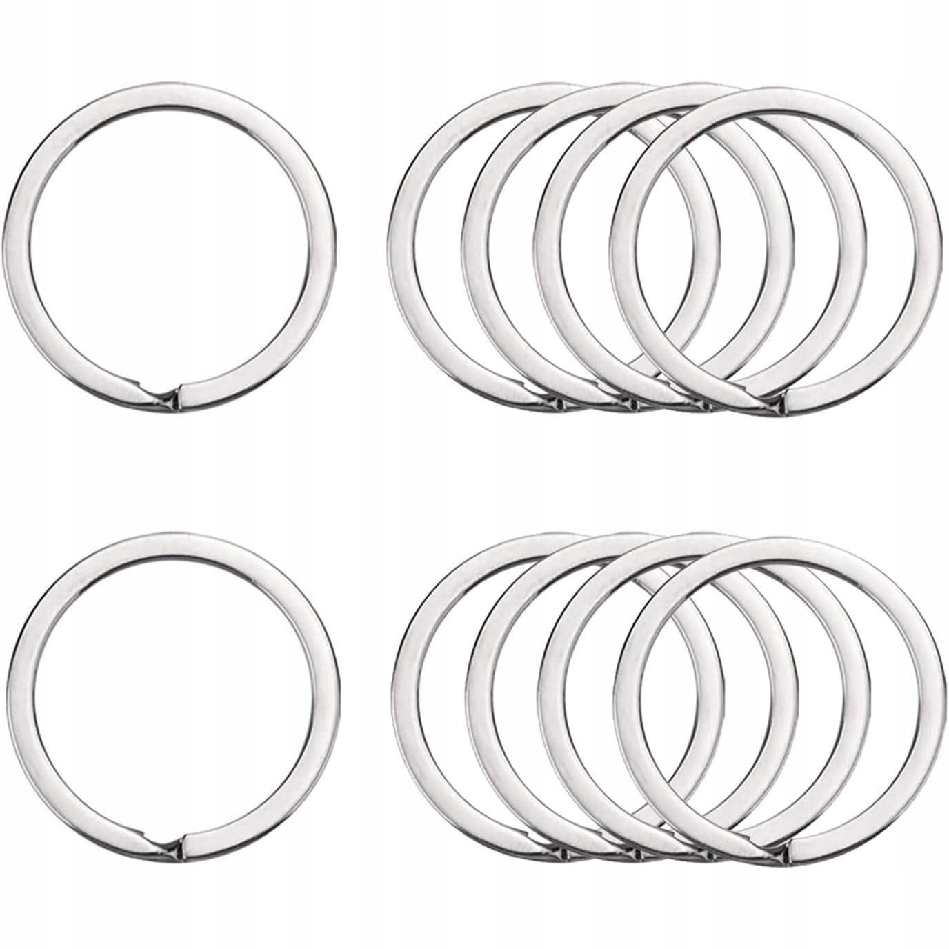 Brelok, breloczek, kółko, pierścień do kluczy płaski 30mm / 10 szt. Materiał dominujący metal