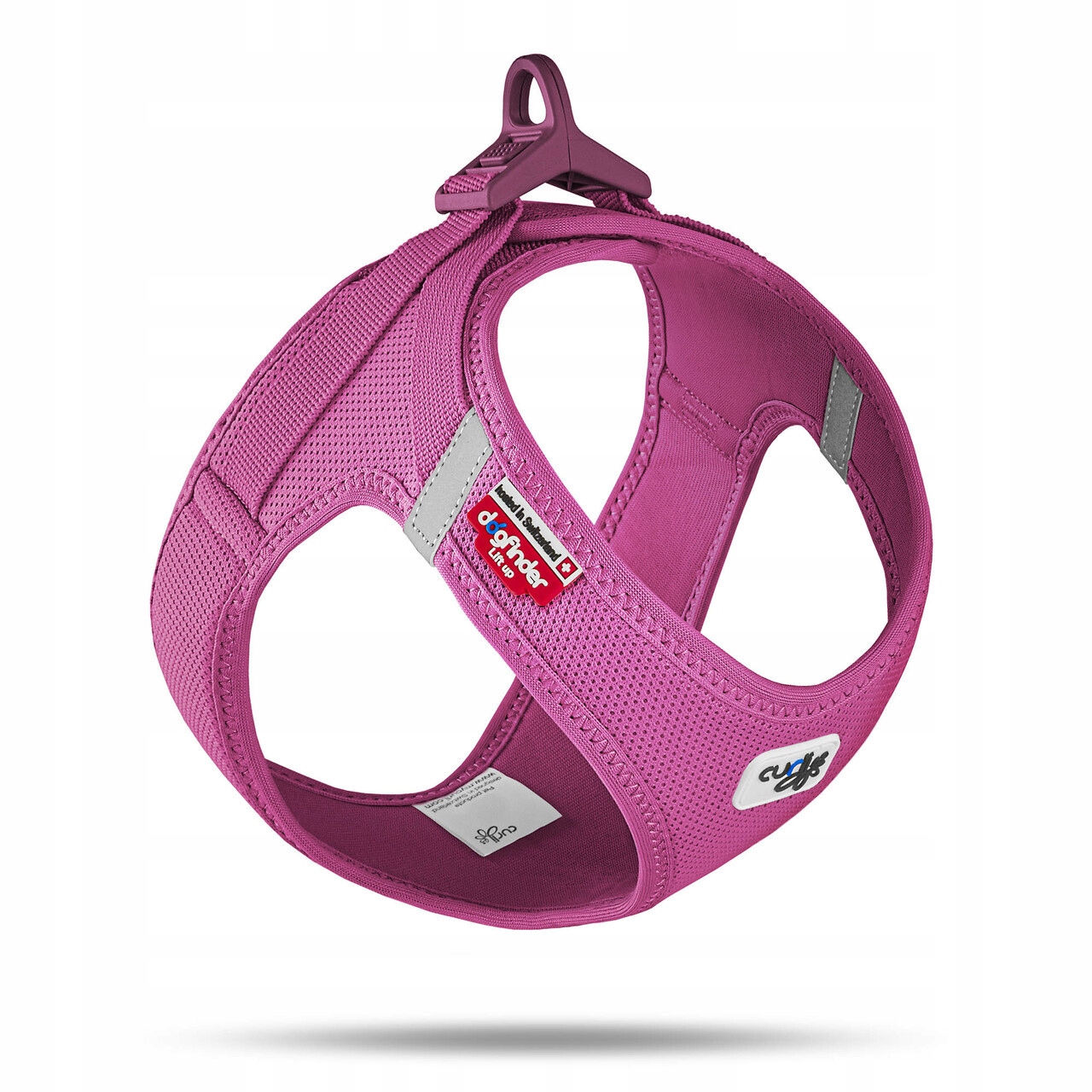 Levně Postroj pro psy a kočky Curli Claps Air-Mesh Fuchsia 3XS