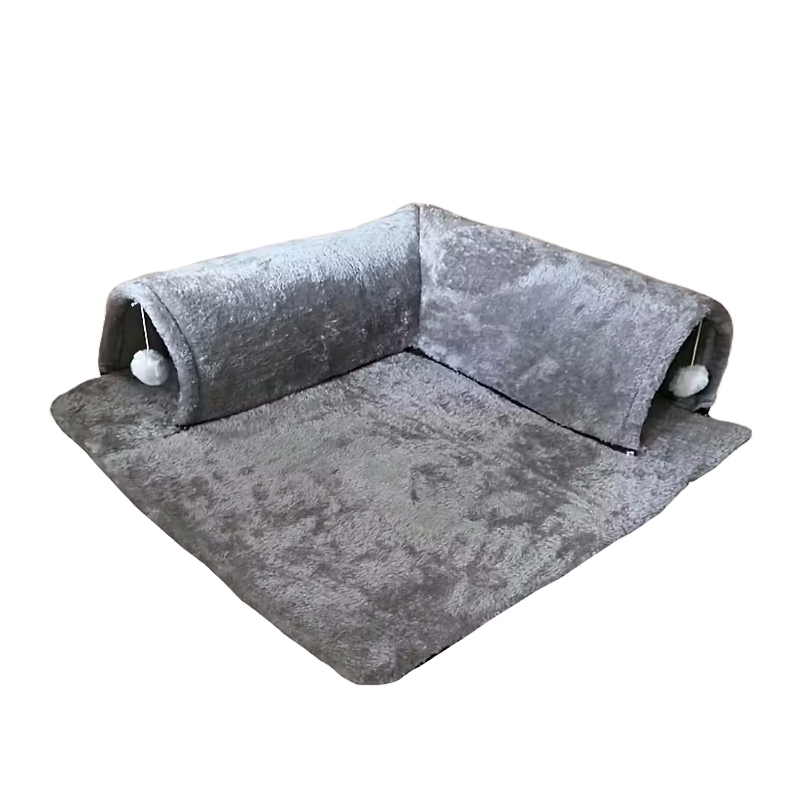 Levně Velký tunel pro králíky a hlodavce Šedý 60x60 cm 100% Kožíšek