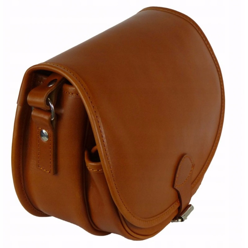 Dámská kožená kabelka přes rameno z juchtové kůže, červená polská barva