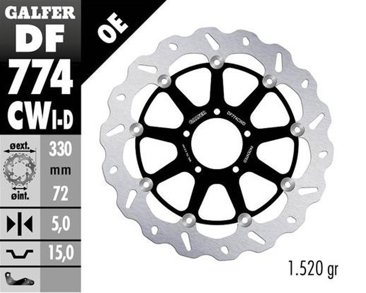 Galfer Predný Brzdový Kotúč Ducati 1098 '07-'08 1198S/R '09- 1103/1199/