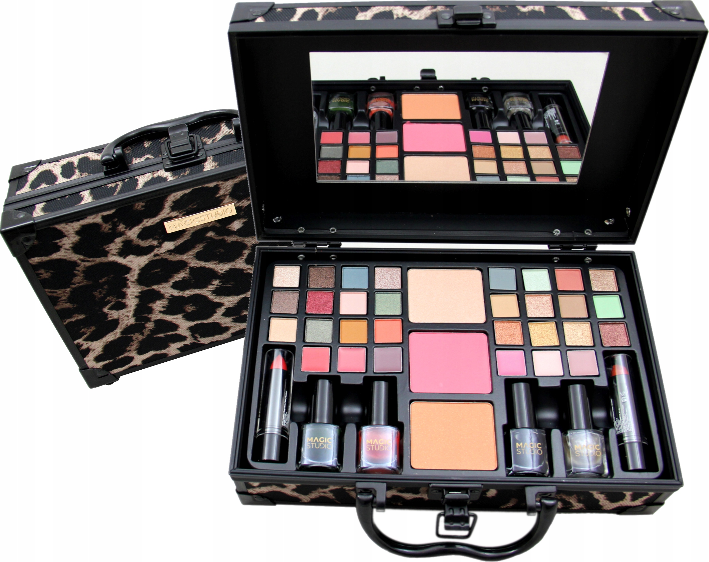 Kuferek Walizka Na Kosmetyki Makijaż Cienie Zestaw