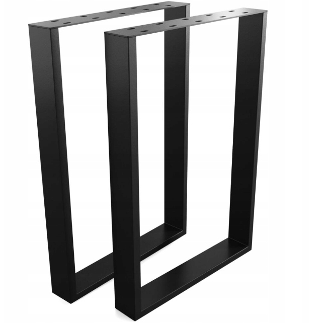2x Nábytková Noha Černá Loft Noha Na Stůl Lavičky Skříňky Stolová Noha H72CM