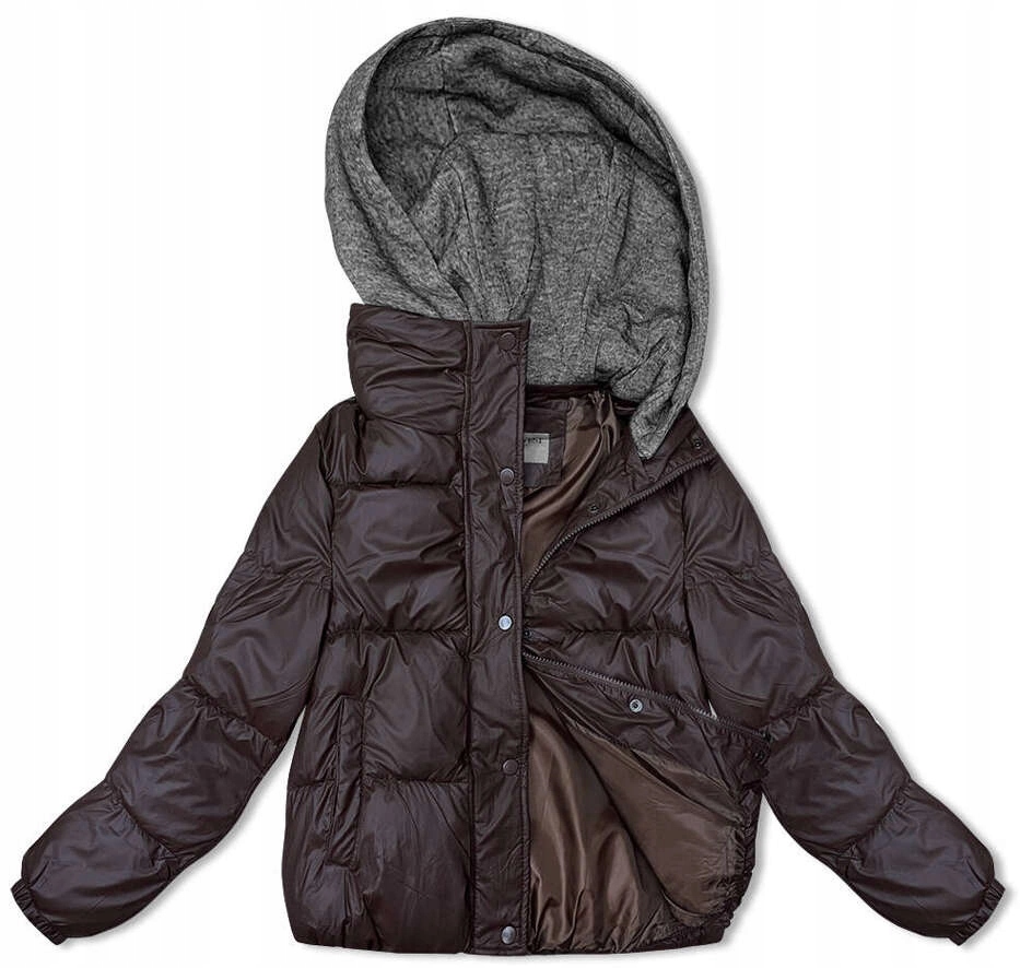 Krátká Bunda S Kapucí B8213 Bronz XXL (44)