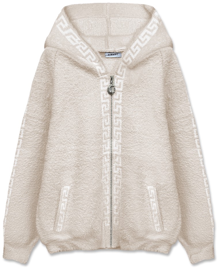 Přehozová Bunda A'la Alpaka B6001 J.béžový L (40)